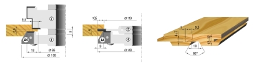 Wendeplatten Nut-und Federfräser-Set 140x-x30xZ=2+4+4+2 V=12